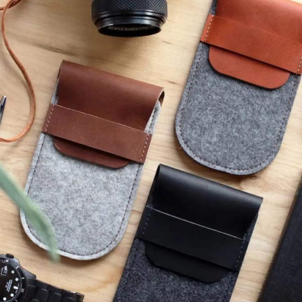 Dust Protect Gift Felt Leather Organizer Watch Case Watch Pouch Storage Bag Protection Bag For Travel