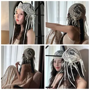 Nuovo Design con Fiocco in Nastro, Fascia per Capelli da Sposa in Pizzo, Traspirante, Stile Retrò, Accessori per Capelli in Stile Francese