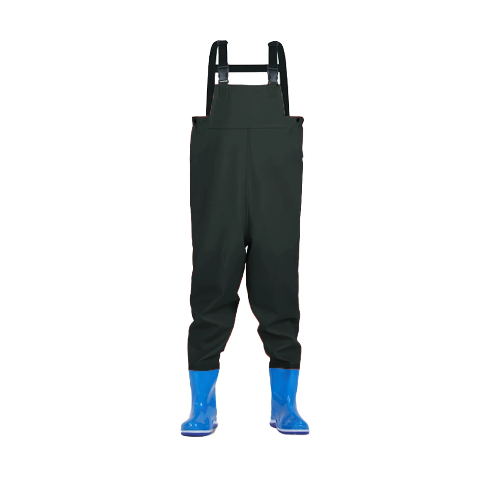 Children Fishing Chest Waders Outdoor Activity Girl Boy PVC Rain Pant Waterproof Bootfoot Quick-dry Hunting Fishing Suits