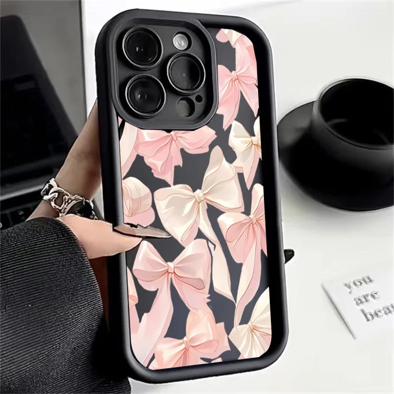 Elegant Pink Bow Matte Cover