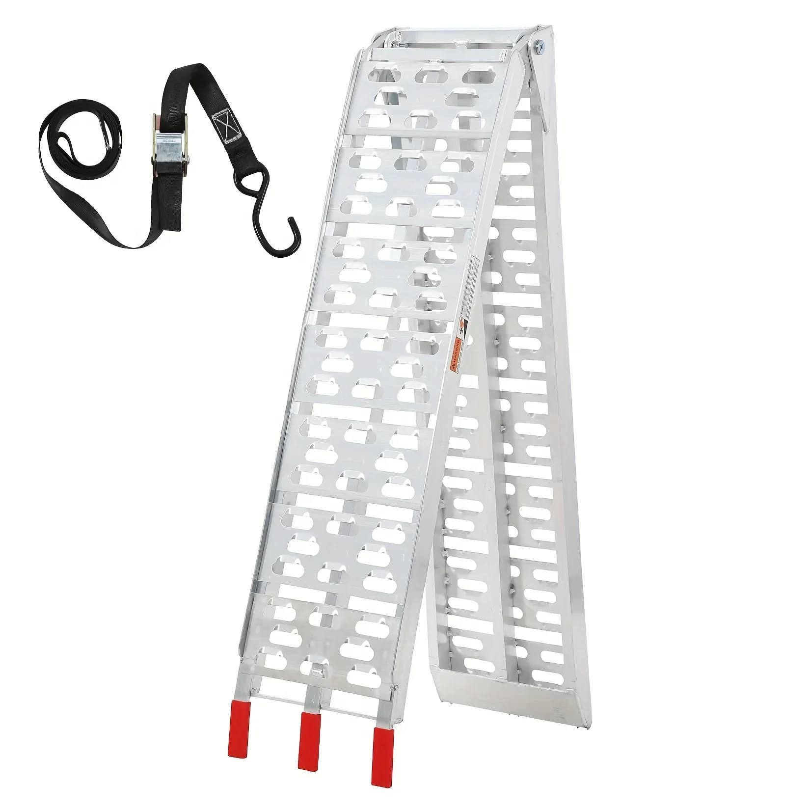 

1pc Lightweight Aluminum Foldable Motorcycle Ramp With 750 Lbs Capacity, 7.5FT Long ATV Ramp For Truck Bed, Portable Loading Ram