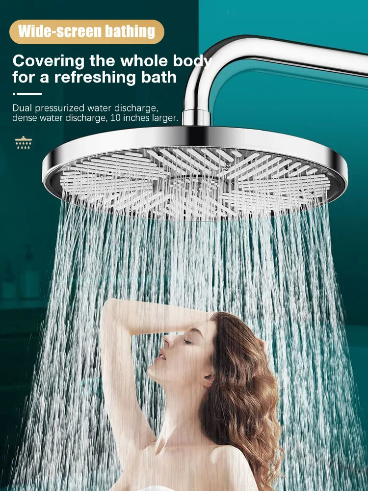 10inch Big Panel Rainfall Shower Head,High Pressure Shower Head,Water Saving,Bathroom Accessories Ceiling Mounted Shower Faucet