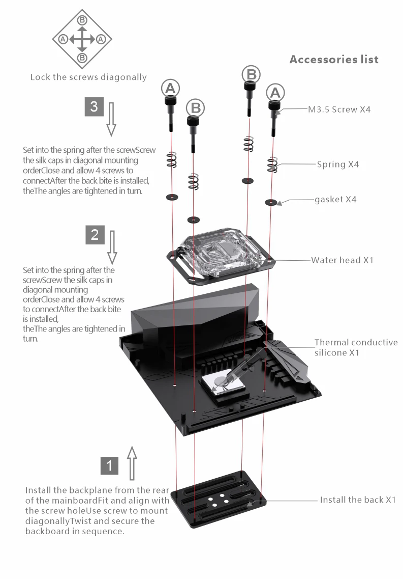 Bykski uso bloco cpu para intel lga115x