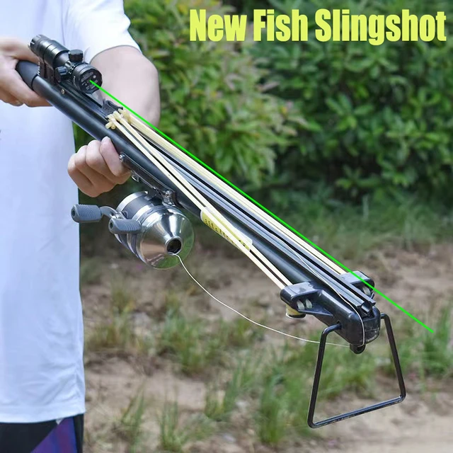 Professional Fishing Slingshot Outdoor Fish Shooting Equipment Set With  Fishing Wheel Fish Dart Shooting Fishing Crossbow