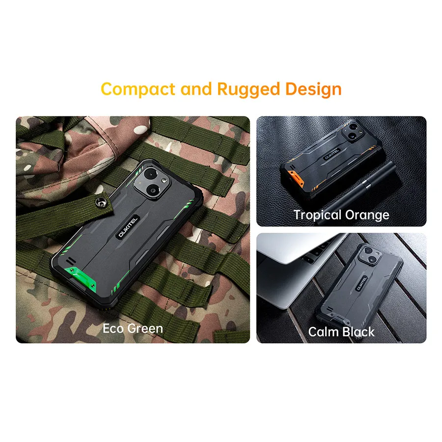 OUKITEL WP20 IP68&IP69K Mobile Phone 4GB 32GB 5.93'' HD+ Smartphone 6300 mAh Android 12 Quad Core 20MP Cameras CellPhone