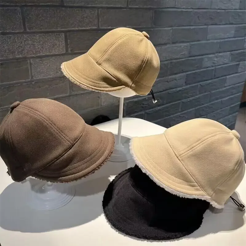 Sun hats ladies baseball caps visor hat Women Autumn Winter Hat Korean Fleece Visors Outdoor Plush Peaked Caps Casual