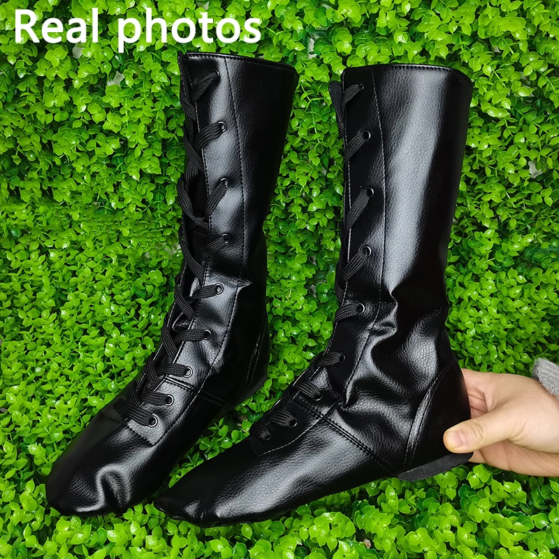Jazz dance boots women soft sole leather latin jazz dance shoes women children's girls shoes ballroom Training dance shoes