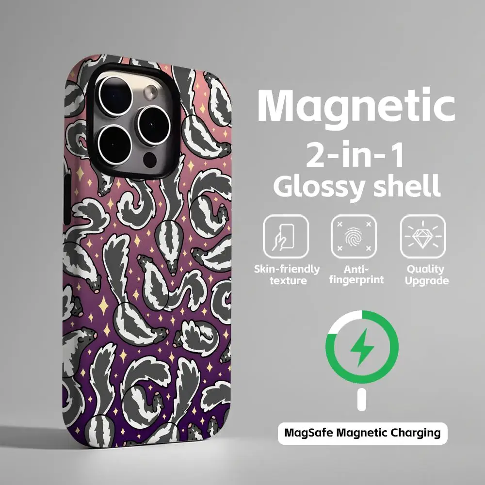 Cute Animals Magnetic 2-in-1 Glossy Phone Case