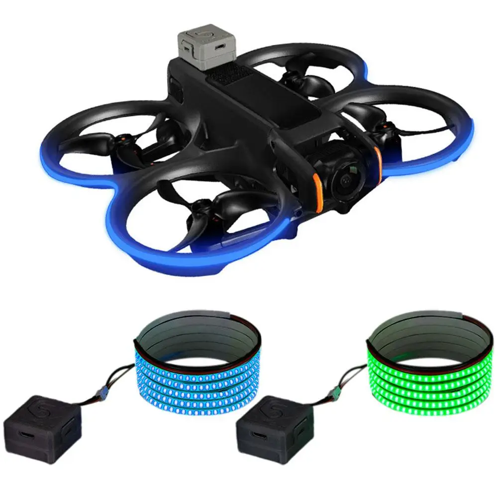 네온 라이트 스트립 방수 LED 야간 비행 경고 램프 벨트, 밝기 조절 가능, dji AVATA 2 트래버싱 머신, 1 세트, 신제품