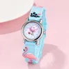 Cute flamingo pattern Children's cartoon watch 4
