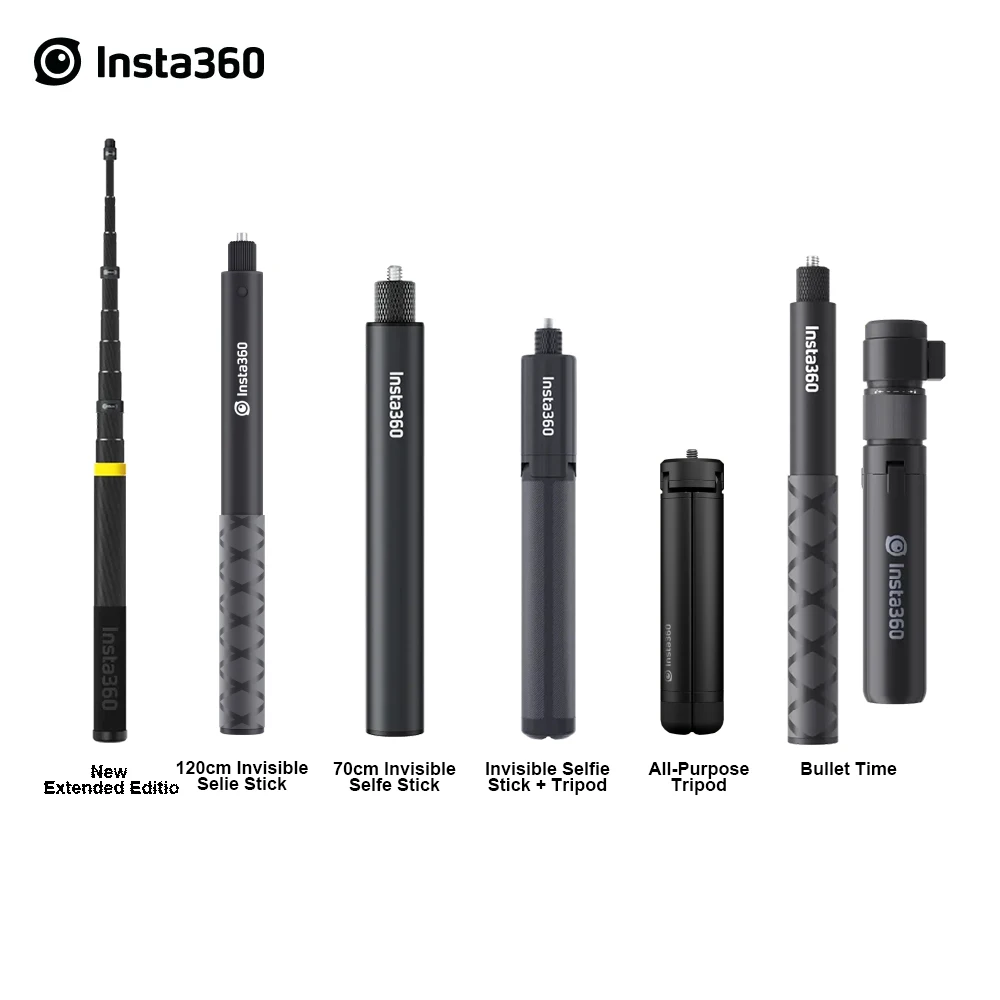 

Insta360 70cm/114cm/3M/2-in-1 Invisible Selfie Stick for X3 / ONE X2 / ONE RS Action Cameras Accessories, Muti Sizes