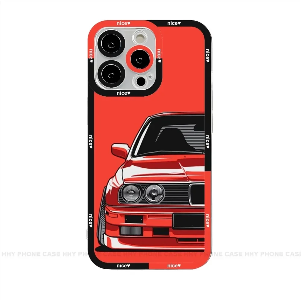 Japan JDM Sports Car Phone Case Anger Eyes For IPhone 13 12 Mini 11 14 15 Pro Max 8 7 Plus Xs X Xr Se 2022 Silicone Cover Funda