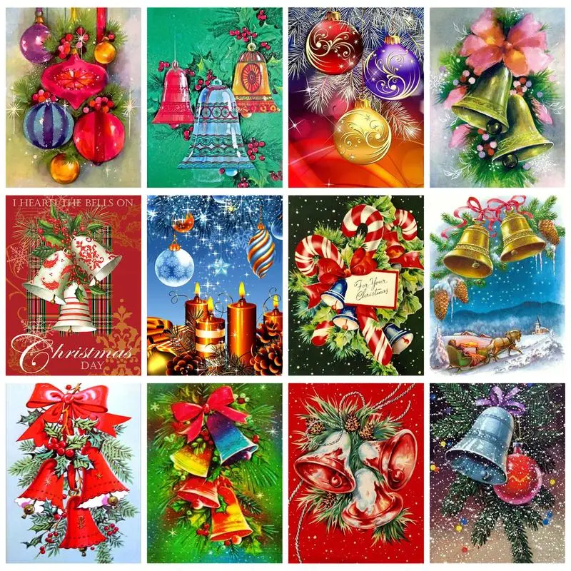 

CHENISTORY Jewelry Diamond Paint With Frame Christmas Bell DIY Crafts Gift Cross Stitch Diamond Embroidery Mosaic Painting