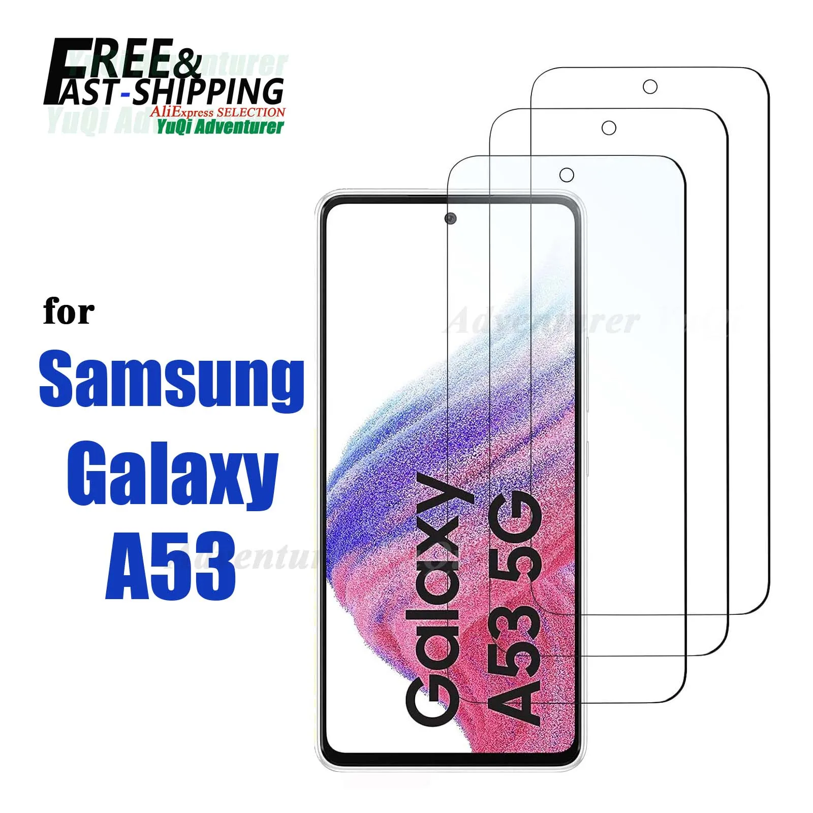 Screen Protector For Galaxy A53 5G Samsung Tempered Glass SELECTION Free fast Shipping 9H HD Clear Transparent Case Friendly