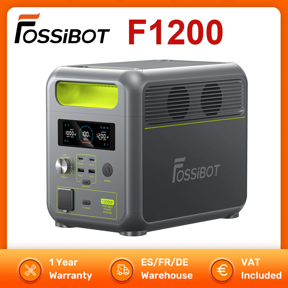 FOSSiBOT F1200 Portable Power Station 1024Wh LiFePO4 Capacity