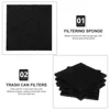 6pcs Household Trash Can Charcoal Filter Pads Deodorizer Smell Odor (Black) 3
