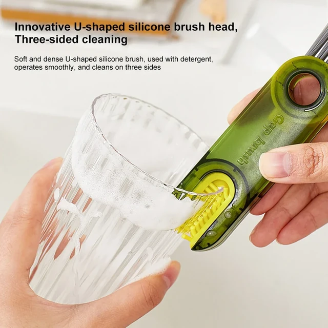 New U-shaped Cup Rim Cleaning Brush Multifunctional Mini Groove