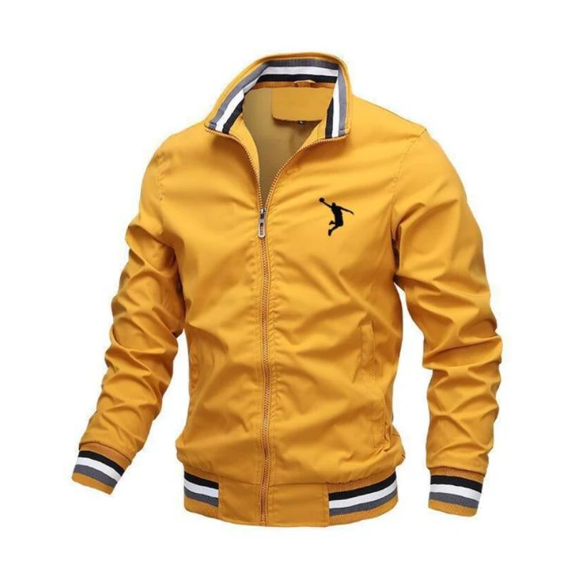 Outdoor Casual High Quality Men's Trench Zipper Jacket Printed Rainproof Connector Jacket Men's Blazer