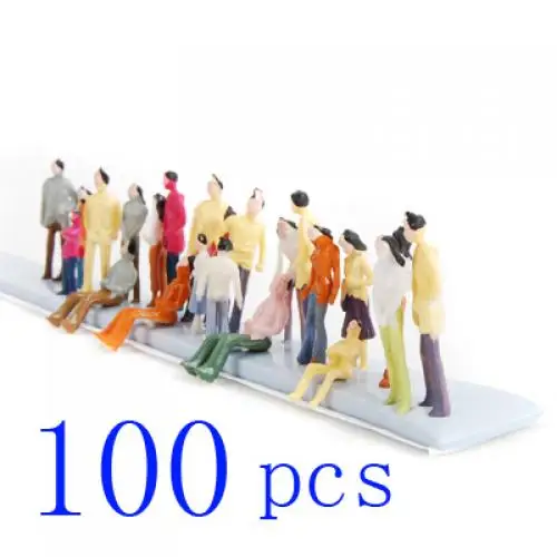 미니어처 인물 모델 피규어, N 게이지 모델 기차 디오라마 풍경 DIY 액세서리, 100 개, 1:150 스케일