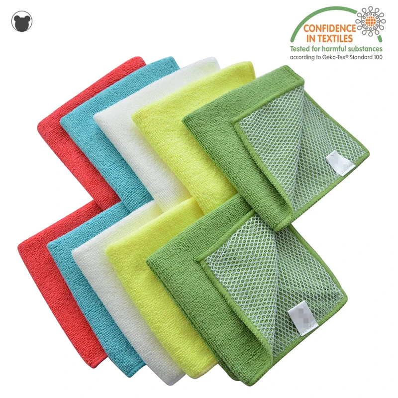 3pcs Random Color Dish Cloths for Towels and Microfiber Dishcloths Dish Washing Dishes Cleaning Kitchen Dining & Bar Reusable Kitchen Food Network