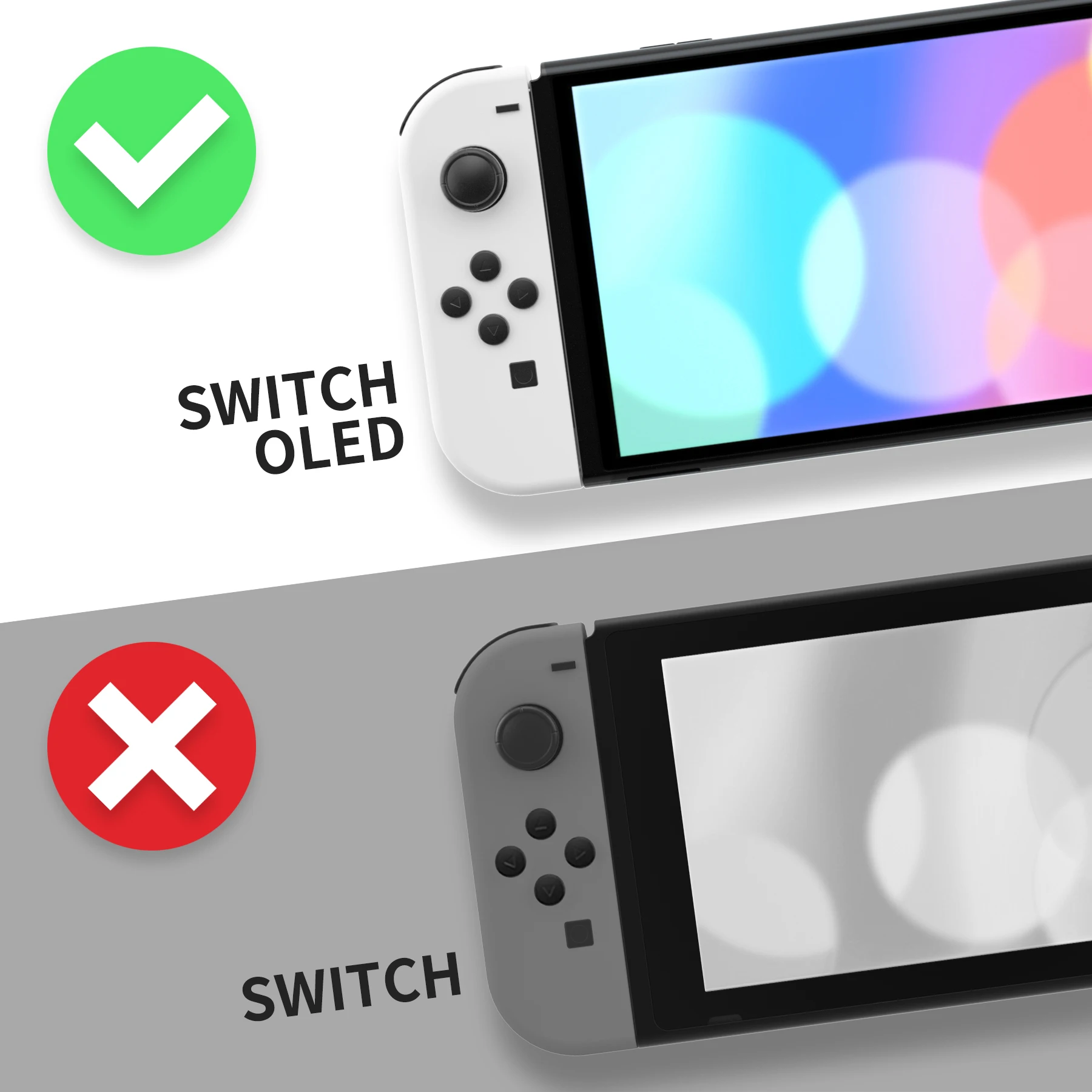 placa traseira kickstand, botões de alojamento joycon para nintendo switch oled