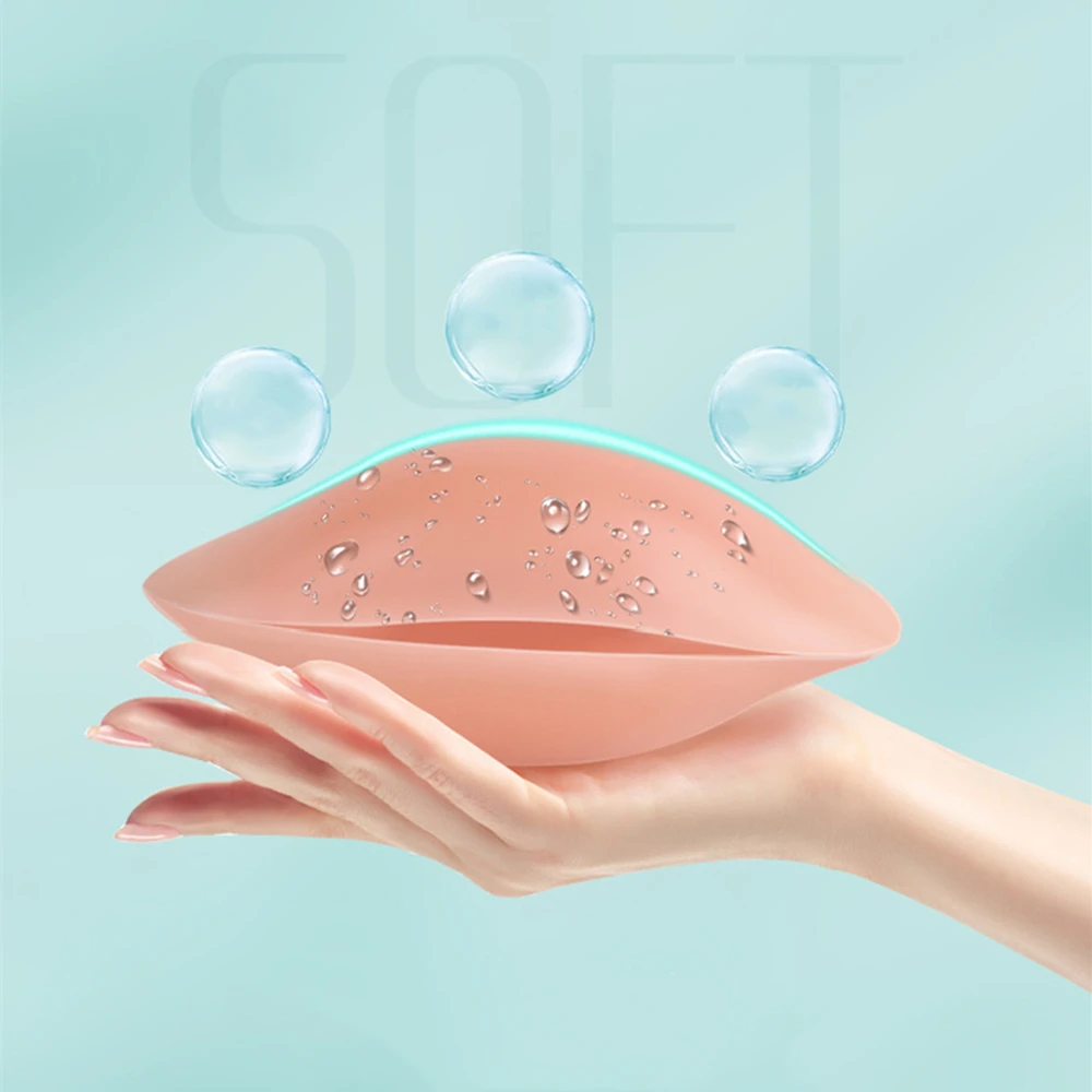 Description Picture 3 of item1Pair Naturally Soft Silicone Anti Slip Shoulder Pads Invisible Shoulder Enhancer Push-Up Cushions Reusable Self-Adhesive Unisex