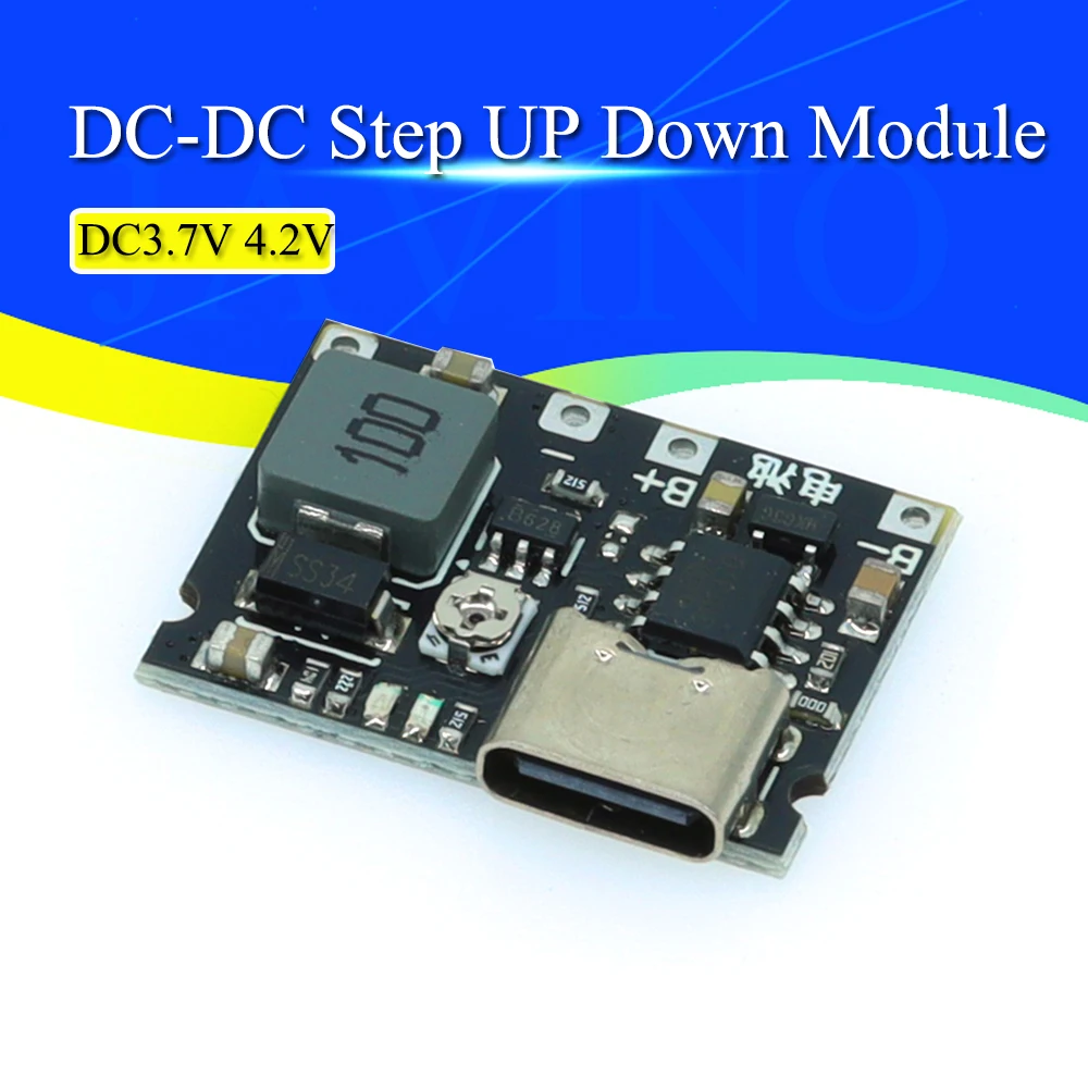 C타입 USB 리튬 이온 18650 배터리 충전기 보드 DC-DC 스텝 업 부스트..