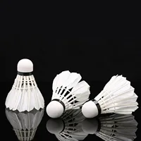 Badminton Shuttlecocks Professional White High Speed Duck Feather Badminton Ball for Game Training Sport Practice Youth