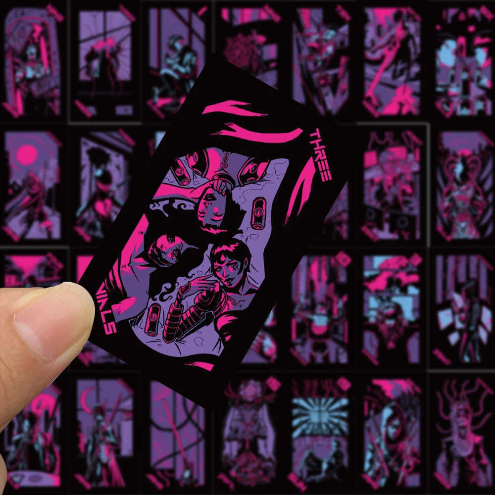 

10/72PCS Dark Tarot Cyberpunk Stickers Cool Decor Vintage For DIY Kids Notebook Luggage Motorcycle Laptop Refrigerator Decal Toy