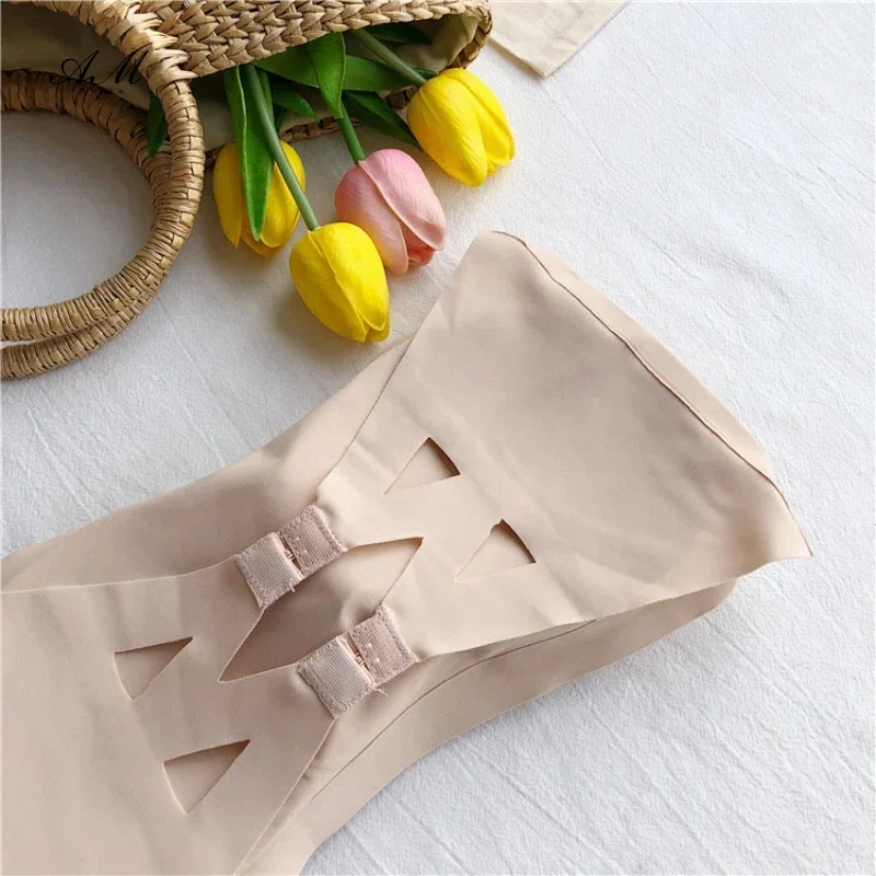 One Piece Seamless Tube Tops Bralette Women Invisible Push Up Bra Intimates Strapless Breathable Underwear Tube Bra