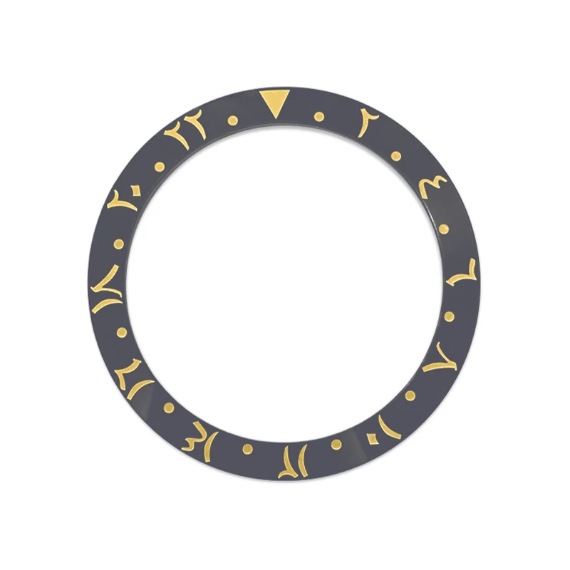 Curved Arab Ceramics Bezel Insert Ring
