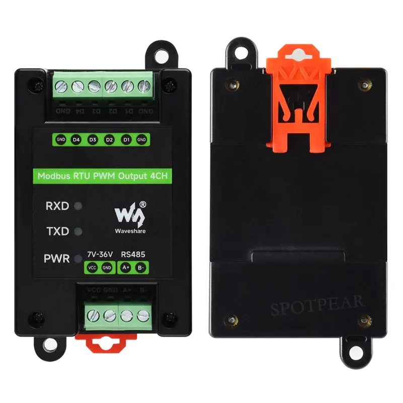 산업용 4채널 PWM RS485 펄스 출력 모듈 Modbus RTU 레일