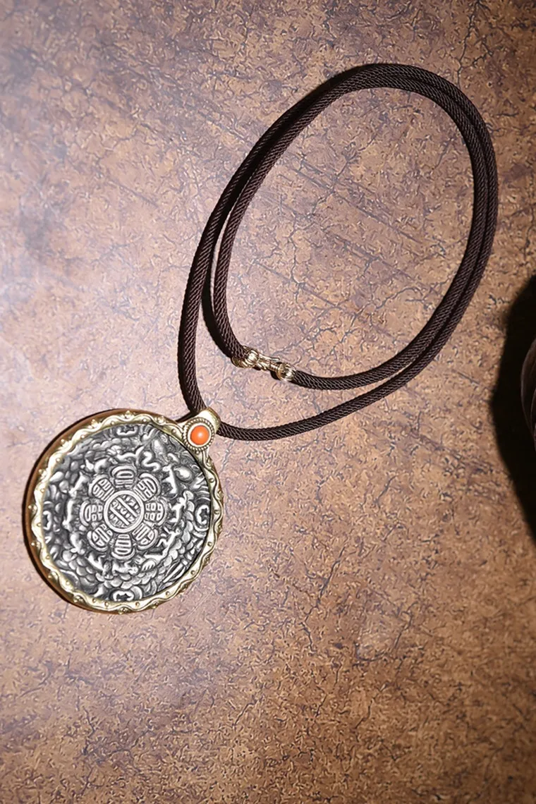 

Kettingen men jewelry pendant necklace collar mujer Top Favorites Pure copper edging Purely hand-made Zodiac signs amulet