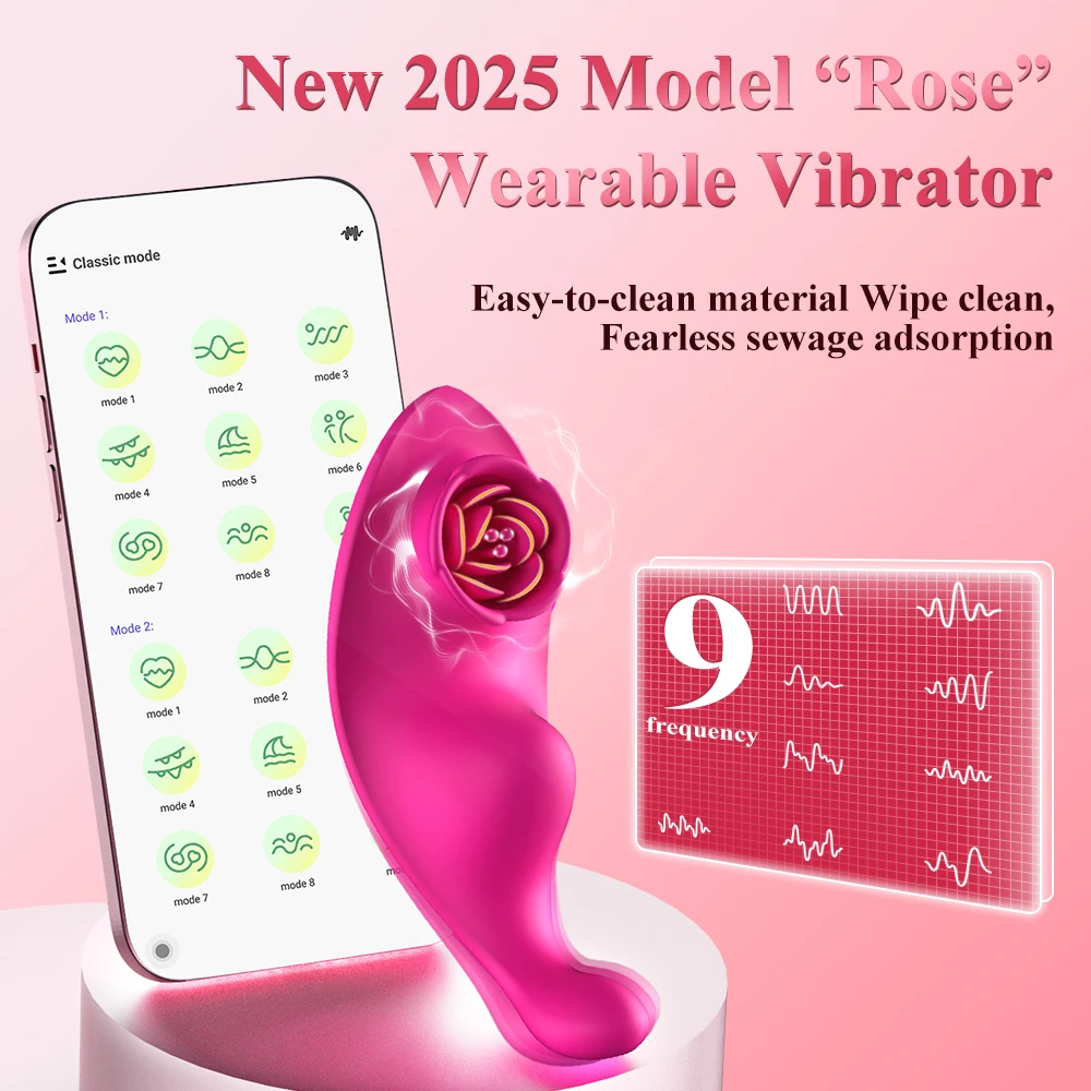 Clitoris Vibrator Wireless Bluetooth for Women APP Control Wearable Clitoris Stimulator Female Masturbator Sex Toys for Adults