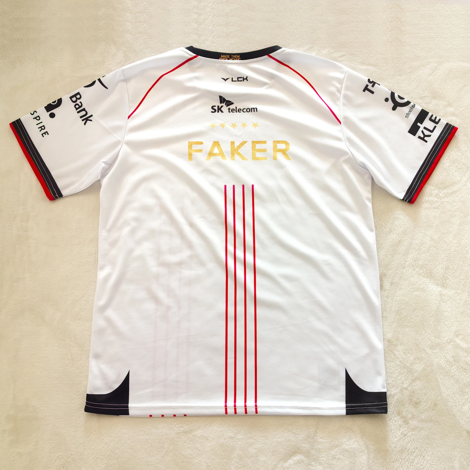 トップス SKT T1 2024 Worlds ZOFGK Jersey 2024 T1 Championship Five-Star Commemorative Team Jersey E