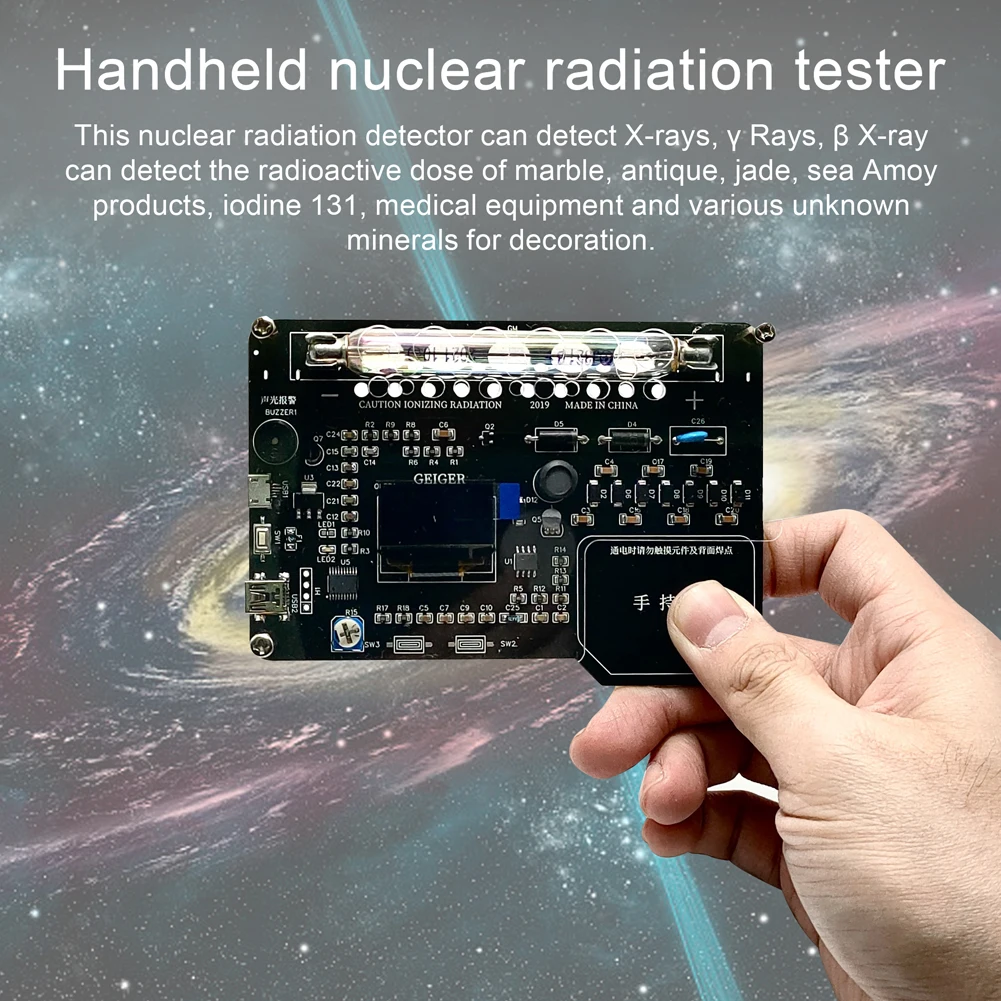 Assembled Nuclear Radiation Detector Kit Geiger Counters DIY Geiger Counter Module Miller Tube GM Tube Radiation Meter DIY Kits