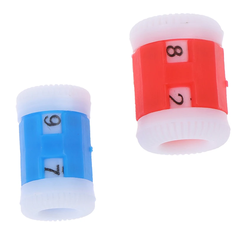 4PCS Plastic Knit Knitting Needles Row Counter (Large 2.2 * 1.5cm+Small 2.2 * 1.2cm) knitting needles