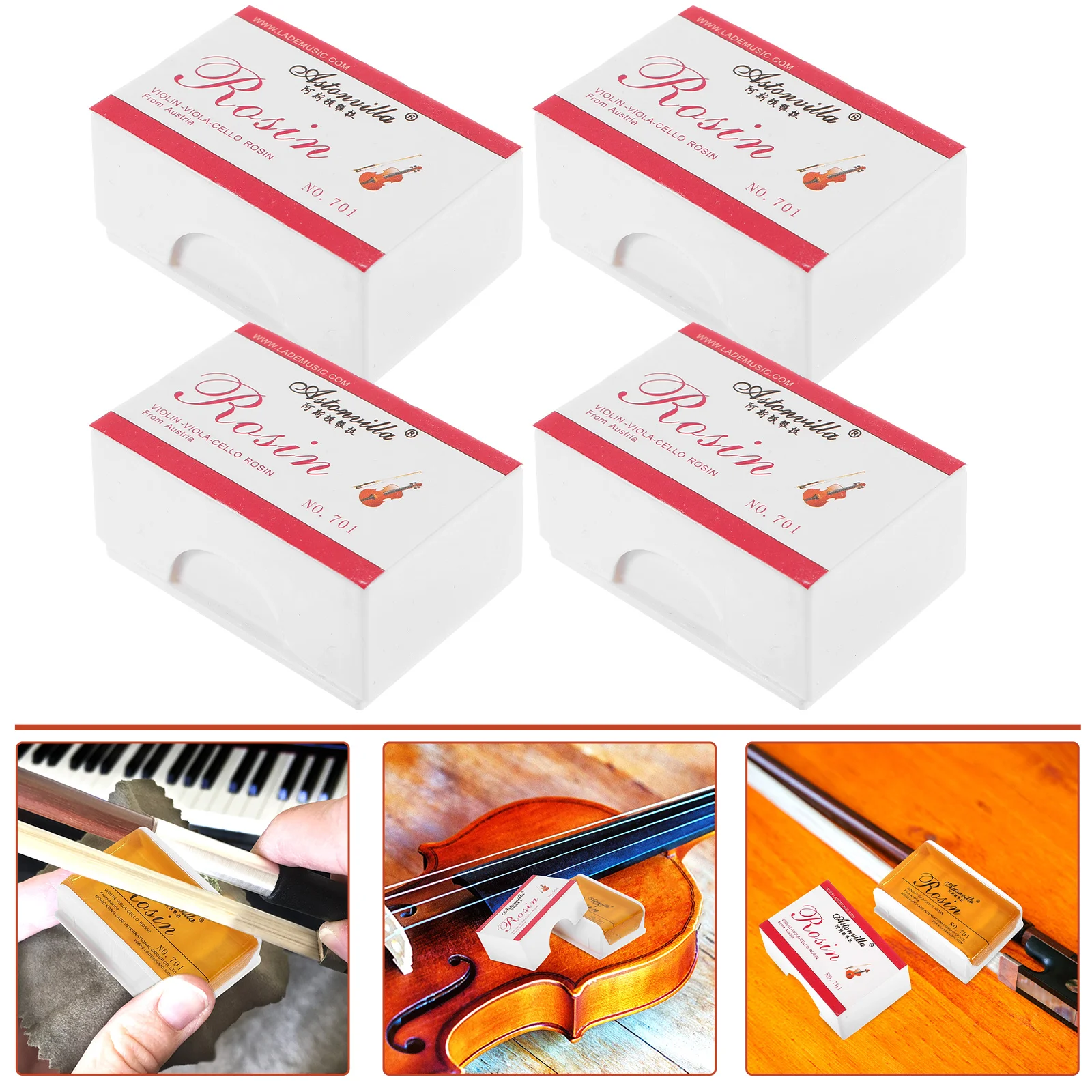 

4pcs Cello Bow Strings Wax Rosins String Instrument Rosins Viola Rosins Erhu Rosins for Practice Stage Performance
