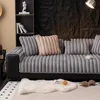 Winter Thickened Plush Sofa Cushion Simple Solid Color Home Living Room Decoration Soft Comfortable Non-slip Settee Seat Cushion 3