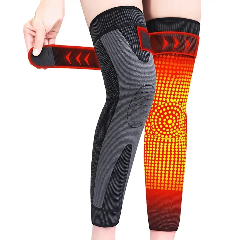 1PcSelfHeatingKneePadsBraceSportMugwortwarmthLongKneepad