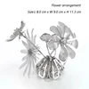 Flower Arrangement 3D Metal Puzzle Flower Plant Potting Model Assembly Puzzle Kits Jigsaw Toys For Kids Adult 5