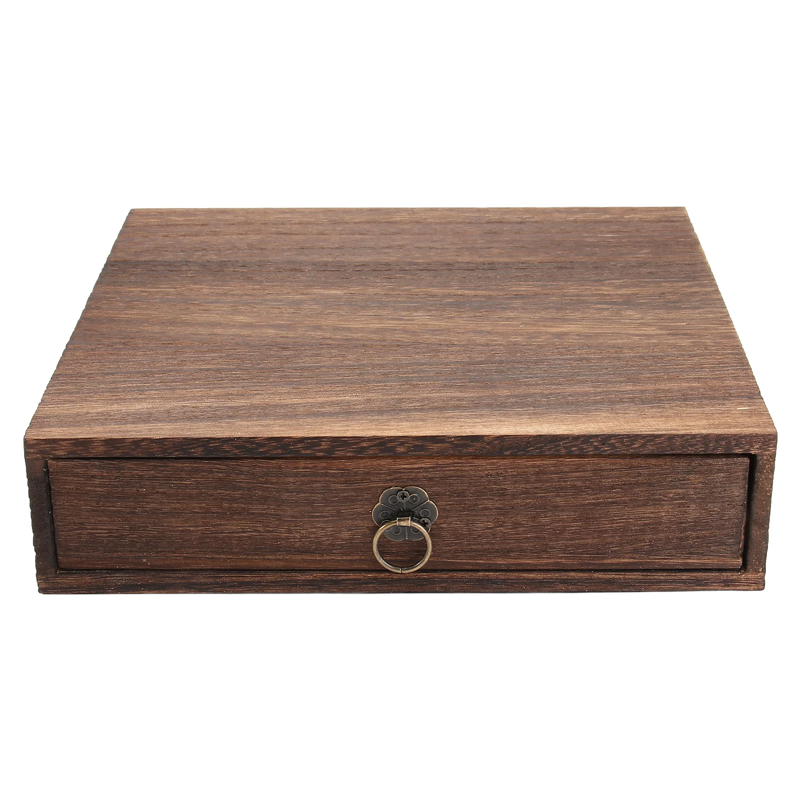 

Wooden Tea Box Tea Vintage Wooden Tea Drawer Pu'Er Tea Box Tea Storage Box Drawer