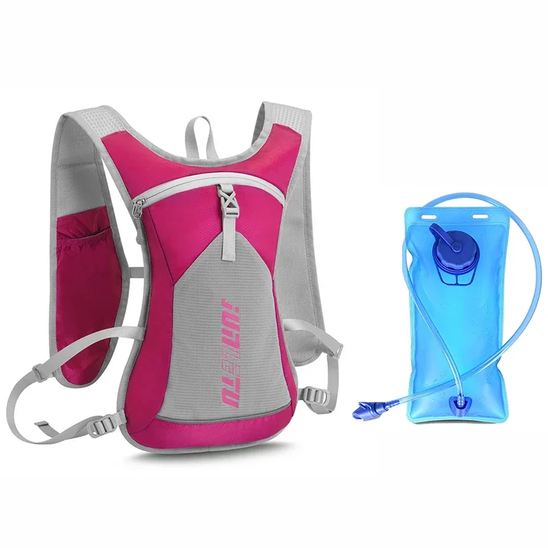 Outdoor Cycling Hydration Backpack 2L Big Caliber Water Bag Rucksack Foldable Waterbag Knapsack Bicycle Bladder Packsack Set 6