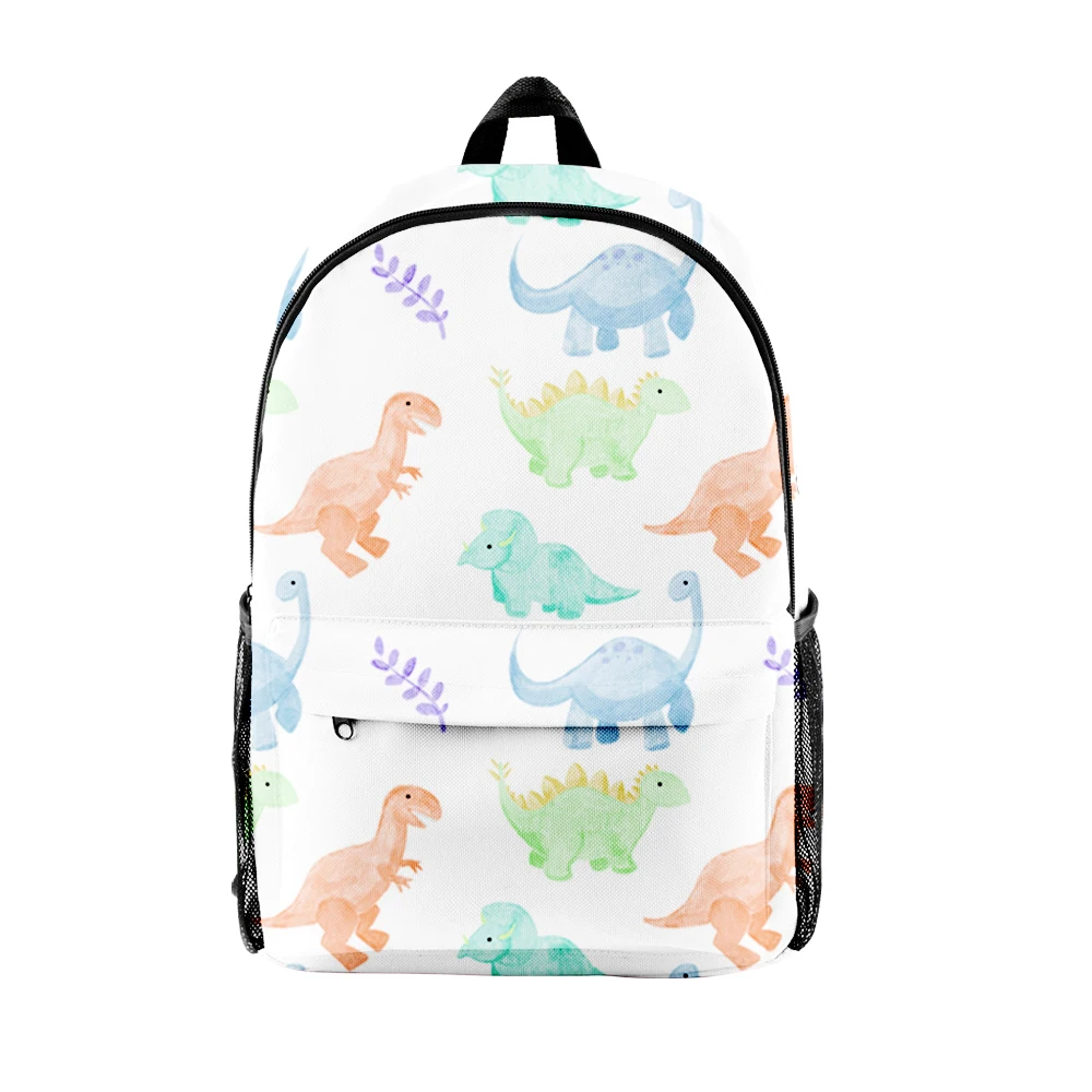 

Модные Молодежные школьные ранцы с динозавром, рюкзаки из ткани Оксфорд для ноутбука с 3D принтом, водонепроницаемые Смешные дорожные сумки для мальчиков и девочек