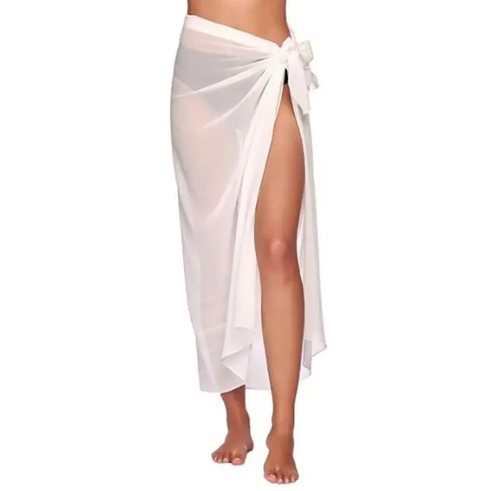 Summer Sheer Chiffon Sarong Skirt - Women's Swimsuit Cover-Up