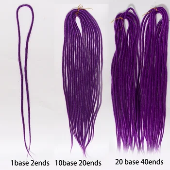 Qp hair Double Dreadlocks Braids Synthetic Hair Braiding Hair Extensions Twist Braids Darling Soft Dread Kanekalon 1