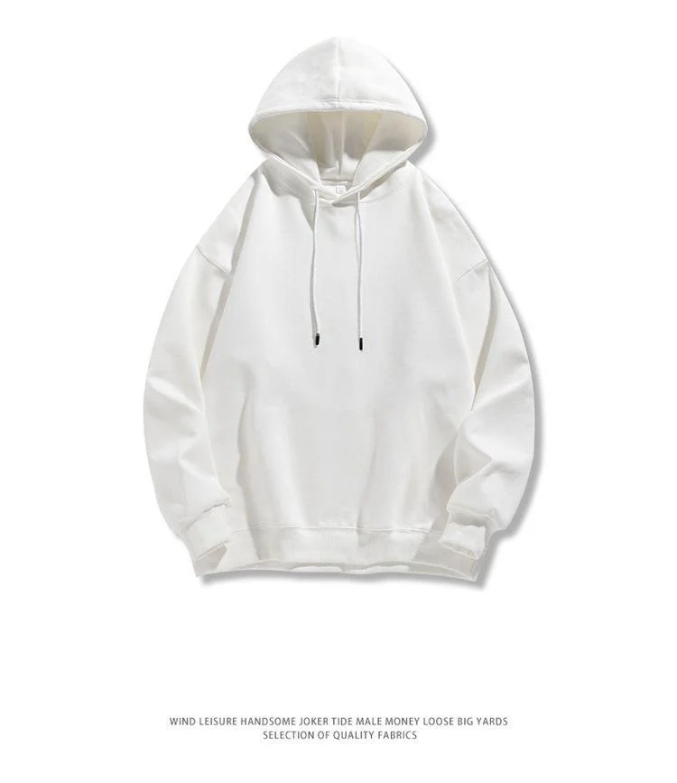 Spring and Autumn unisex hooded jacquard sweatshirt men, long sleeved loose top for men_voghion.com