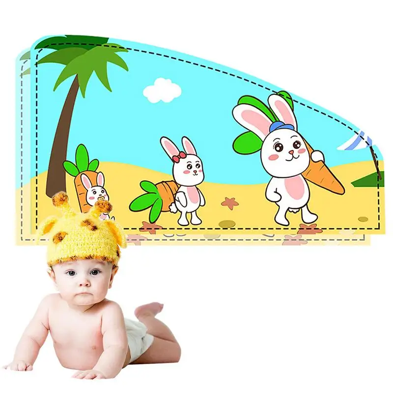 

Универсальные автомобильные тени для боковых окон, Мультяшные автомобили, боковые окна, универсальные магнитные автомобильные солнцезащитные тени для детей, забавные мультяшные узоры