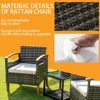 Outdoor Patio Furniture Sets, 3 Pcs   with Side Coffee Table,  for Yard Garden Backyard Lawn,  Outdoor Patio Furniture Sets 3