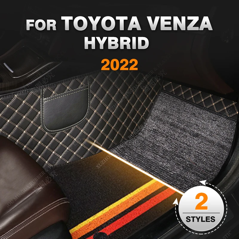 

Двухслойные автомобильные коврики под заказ для Toyota Venza, гибридный коврик 2022 футов, аксессуары для интерьера